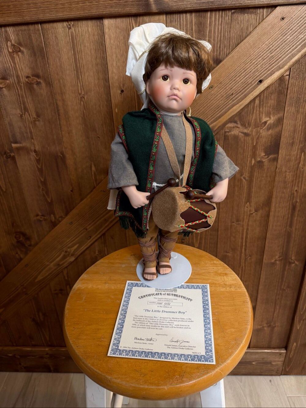 Ashton-Drake Galleries “The Little Drummer Boy” Porcelain Doll Nativity Collecti